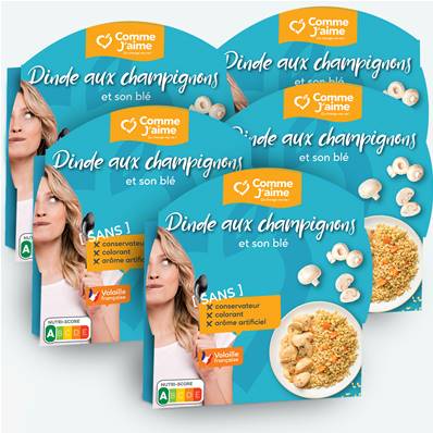 Pack 5 plats DINDE AUX CHAMPIGNONS