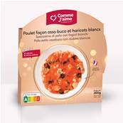 Poulet façon osso buco et haricots blancs