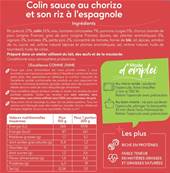 Colin sauce au chorizo et son riz à l'espagnole