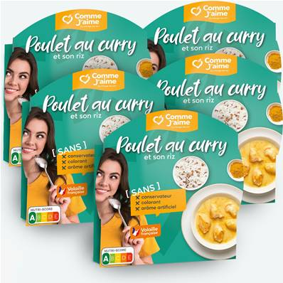 Pack 5 plats POULET AU CURRY