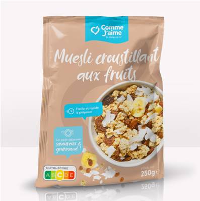 Muesli croustillant aux fruits