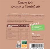 Barres bio banane chocolat noir