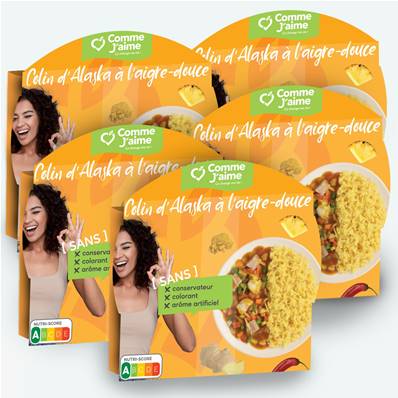 Pack 5 plats COLIN D'ALASKA A L'AIGRE DOUCE