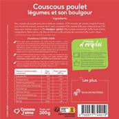 Couscous poulet légumes et son boulgour