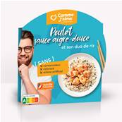 Poulet sauce aigre-douce et son duo de riz