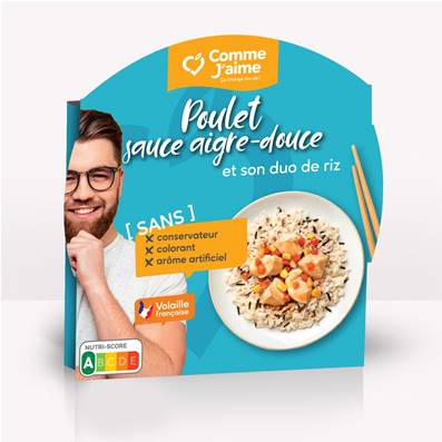 Poulet sauce aigre-douce et son duo de riz