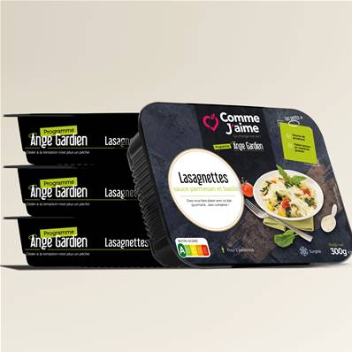 LASAGNETTES SAUCE PARMESAN ET BASILIC Pack 4 plats surgelés