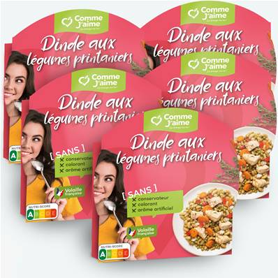 Pack 5 plats DINDE AUX LEGUMES PRINTANIERS