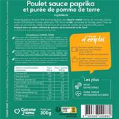 Poulet sauce paprika et sa purée de pomme de terre