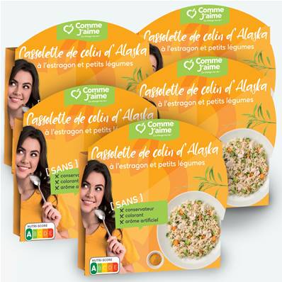 Pack 5 plats CASSOLETTE DE COLIN D'ALASKA