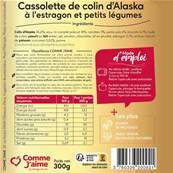 Cassolette de colin d'Alaska à l'estragon et petits légumes