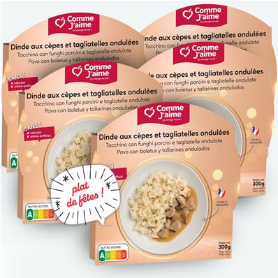 Pack 5 plats DINDE AUX CEPES