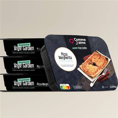 PIZZAS MARGHERITA TOMATE MOZZARELLA Pack 4 plats surgelés